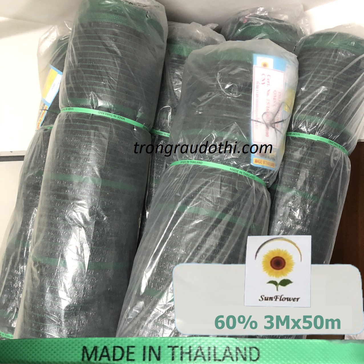 Lưới che nắng Thái Lan 3x50M độ che 60%